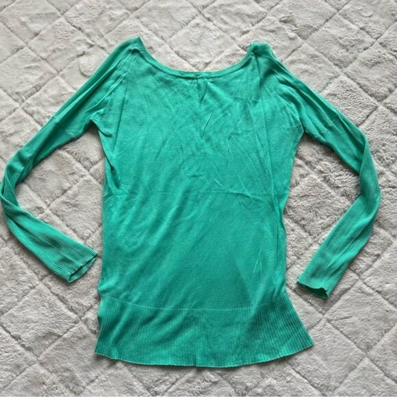 Victoria's Secret | Teal Long Sleeve Ribbed Cuff Sweater | Size Extra Small - Picture 3 of 10